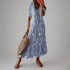 Abigail - Women’s Bohemian Tassel Tie Maxi Dress