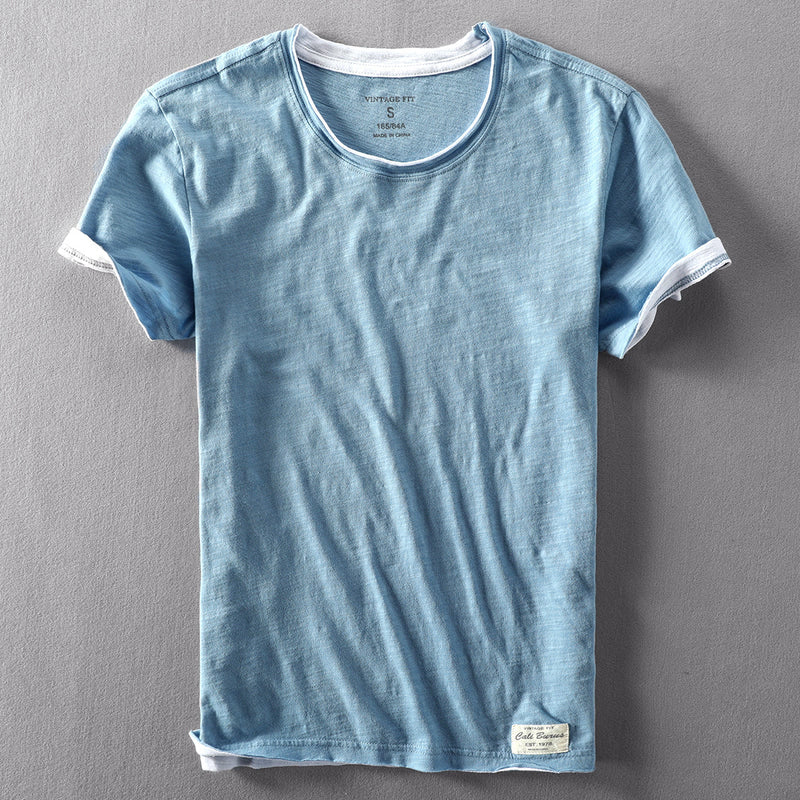 Adriel - Cotton Crew Neck Short Sleeve T-Shirt