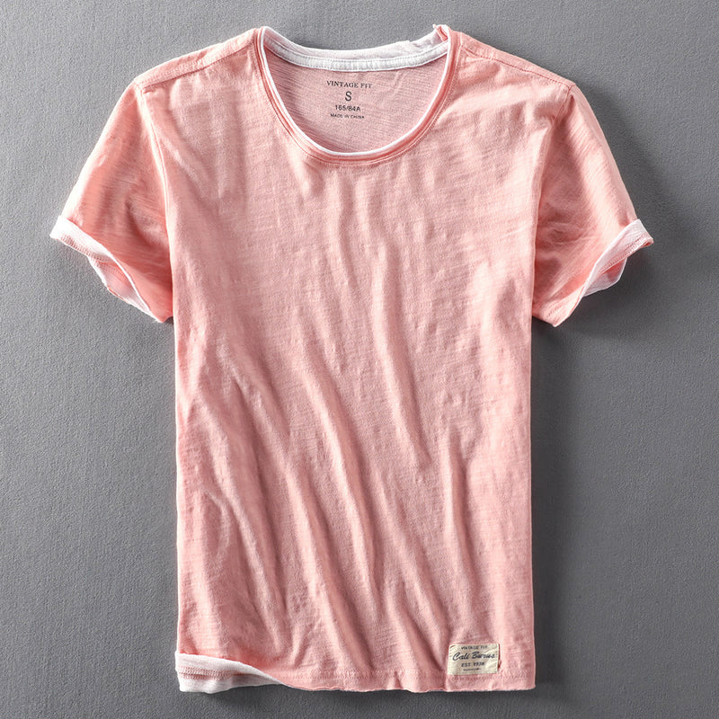 Adriel - Cotton Crew Neck Short Sleeve T-Shirt