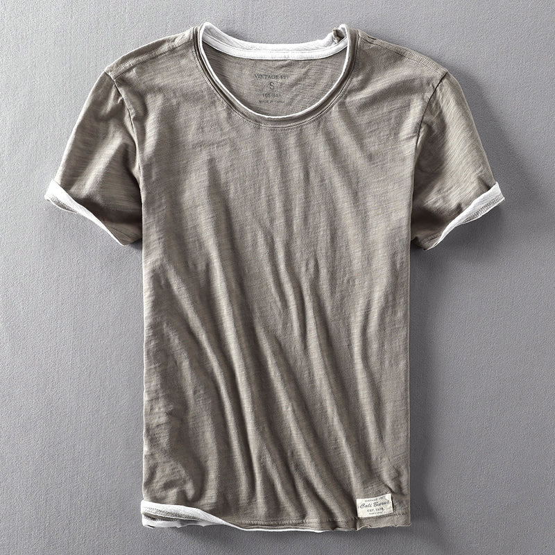 Adriel - Cotton Crew Neck Short Sleeve T-Shirt