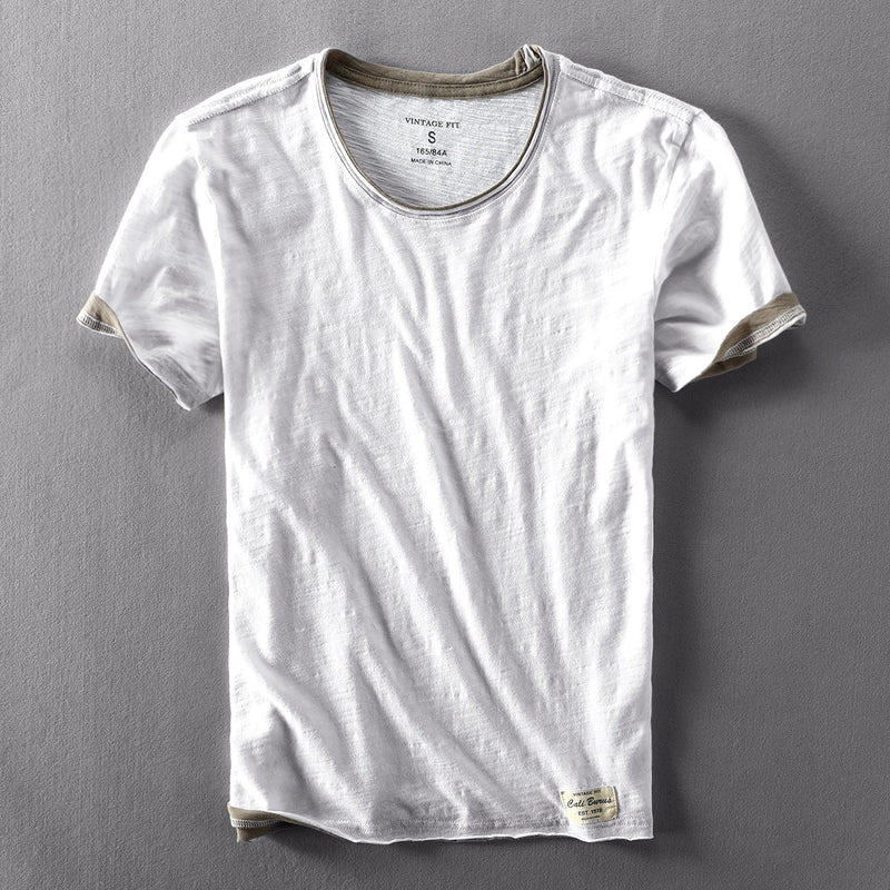 Adriel - Cotton Crew Neck Short Sleeve T-Shirt