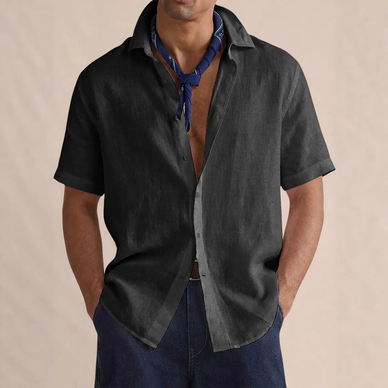 Albert - Men's Short Sleeve Linen Shirt