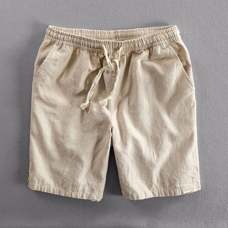 Austin - Men's Cotton Relaxed Shorts with Elastic Waist