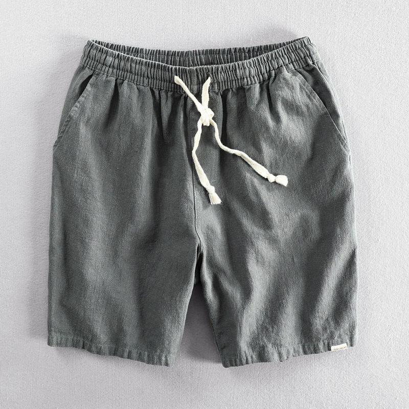 Austin - Men's Cotton Relaxed Shorts with Elastic Waist