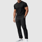 Austin - Men's Textured T-Shirt And Jogger Pants Set