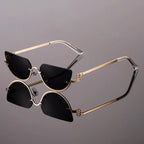 Avery - Slim Cat-Eye Metal Frame Sunglasses