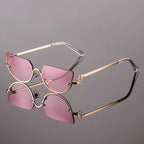 Avery - Slim Cat-Eye Metal Frame Sunglasses