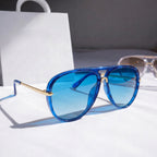 Aviator Gradient Lens Metal Arm Sunglasses