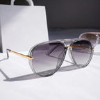 Aviator Gradient Lens Metal Arm Sunglasses