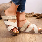 Ayla - Women's Braided Strap Comfort Sandals
