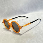 Aziel - Modern Two-Tone Circular Sunglasses