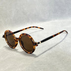 Aziel - Modern Two-Tone Circular Sunglasses
