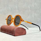 Aziel - Modern Two-Tone Circular Sunglasses