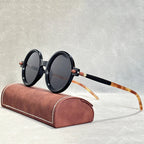 Aziel - Modern Two-Tone Circular Sunglasses