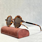 Aziel - Modern Two-Tone Circular Sunglasses