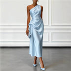 Bailey - Women’s One-Shoulder Draped Midi Dress
