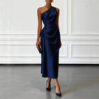 Bailey - Women’s One-Shoulder Draped Midi Dress