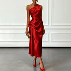 Bailey - Women’s One-Shoulder Draped Midi Dress