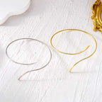 Bella - Minimalist Open Cuff Wave Anklet