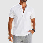 Benjamin - Men’s Relaxed Fit Henley with Chest Pocket