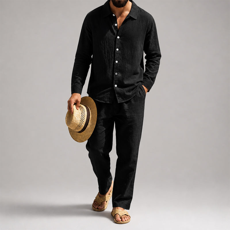 Bradley - Men’s Lightweight Shirt and Pants Beach Set