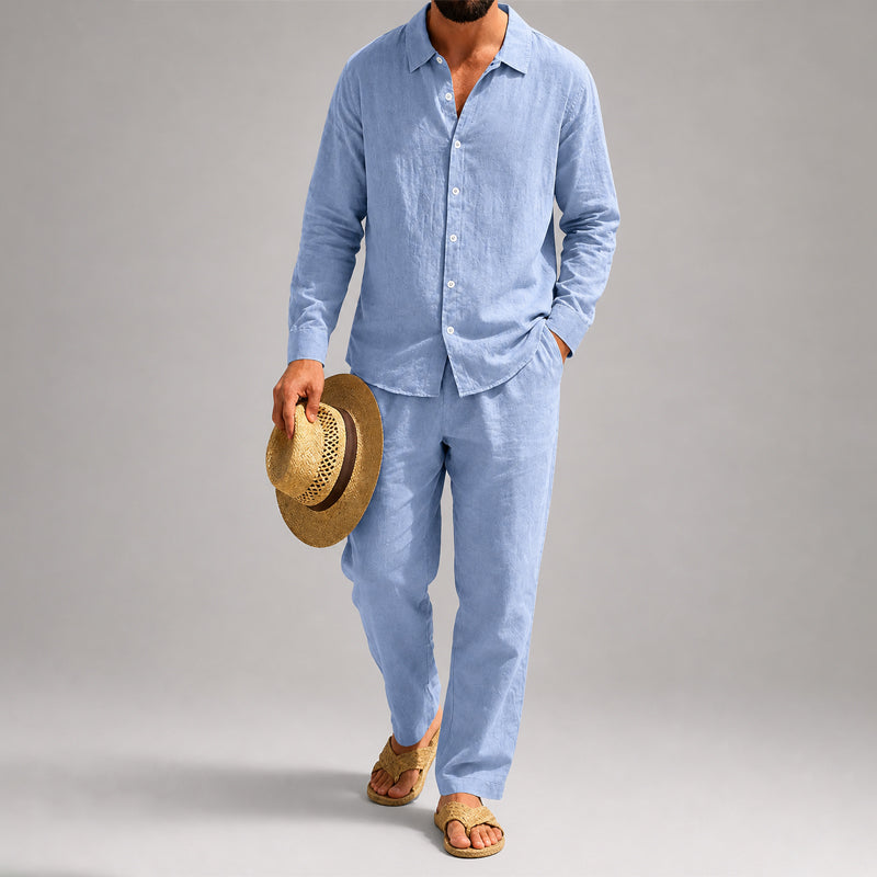 Bradley - Men’s Lightweight Shirt and Pants Beach Set