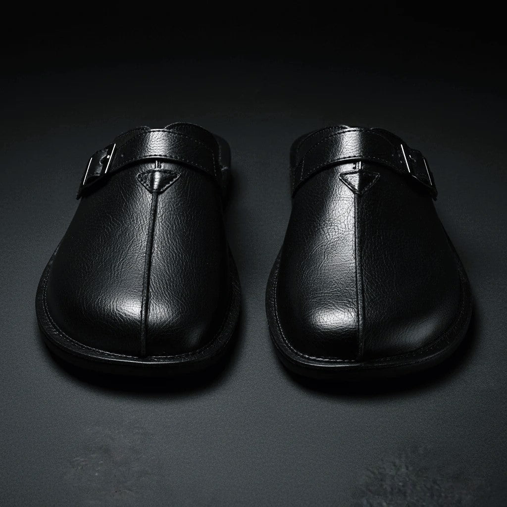 Brandon - Men’s Casual Buckle Strap Backless Loafers