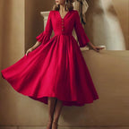 Brielle - Women’s Timeless Button Detail Midi Dress