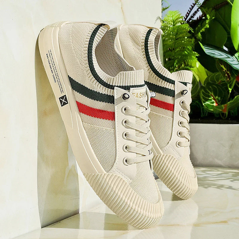 Caleb - Men's Knit Lace Up Low Top Casual Sneakers
