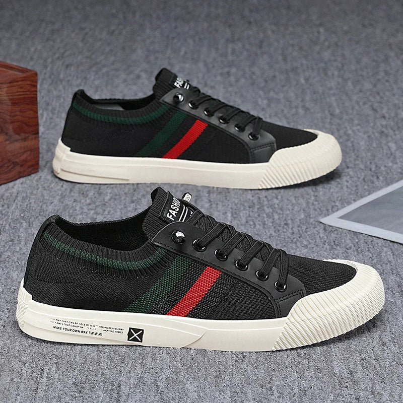 Caleb - Men's Knit Lace Up Low Top Casual Sneakers