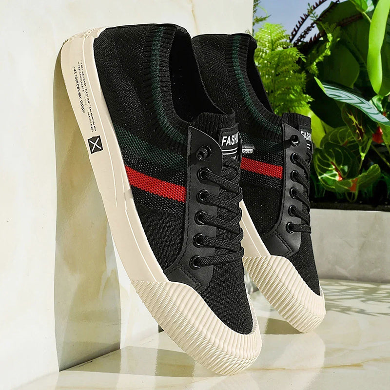 Caleb - Men's Knit Lace Up Low Top Casual Sneakers