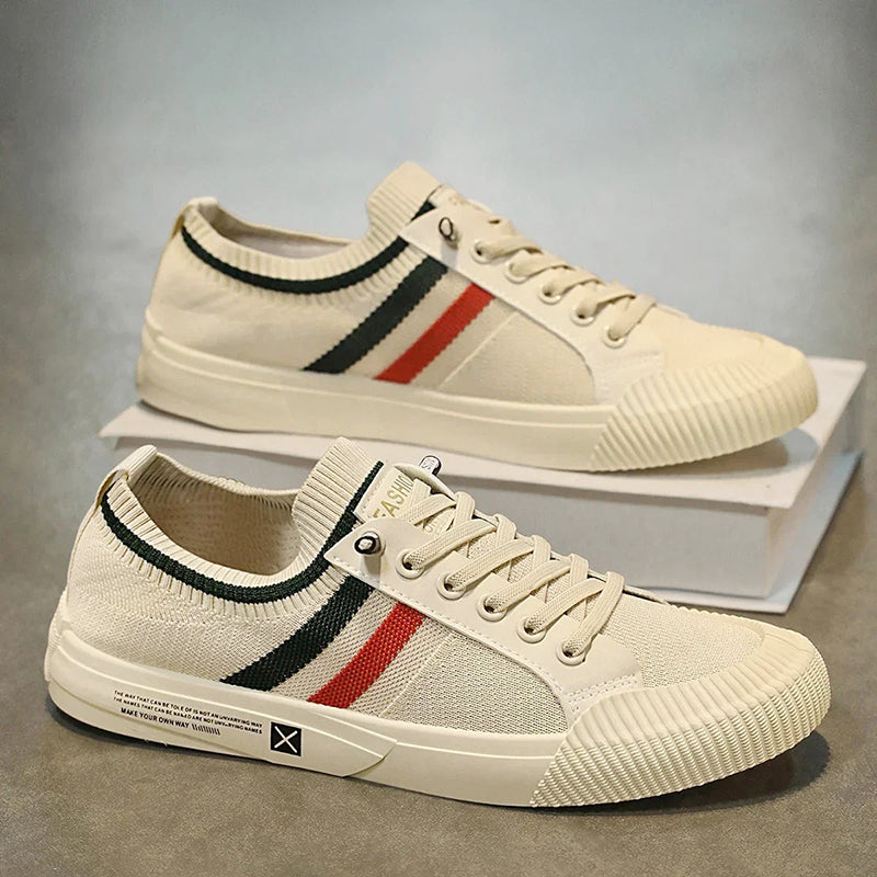 Caleb - Men's Knit Lace Up Low Top Casual Sneakers