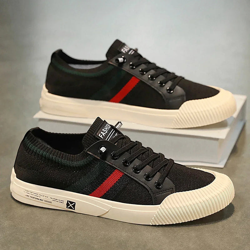 Caleb - Men's Knit Lace Up Low Top Casual Sneakers