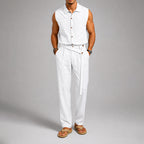 Calvin - Men’s Sleeveless Shirt and Tailored Pants Set