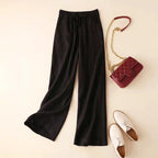 Caroline - Flowy Linen Wide-Leg Pants with Drawstring Waist