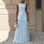 Catalina - Women's Pleated Maxi Evening Dress