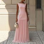 Catalina - Women's Pleated Maxi Evening Dress
