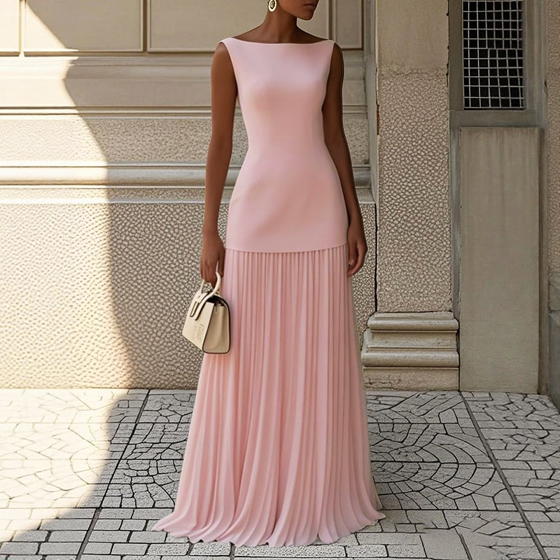 Catalina - Women's Pleated Maxi Evening Dress