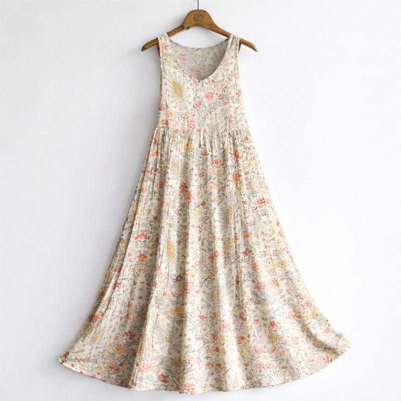 Chloe - Women's Boho Colorful Striped Sleeveless Maxi Dress