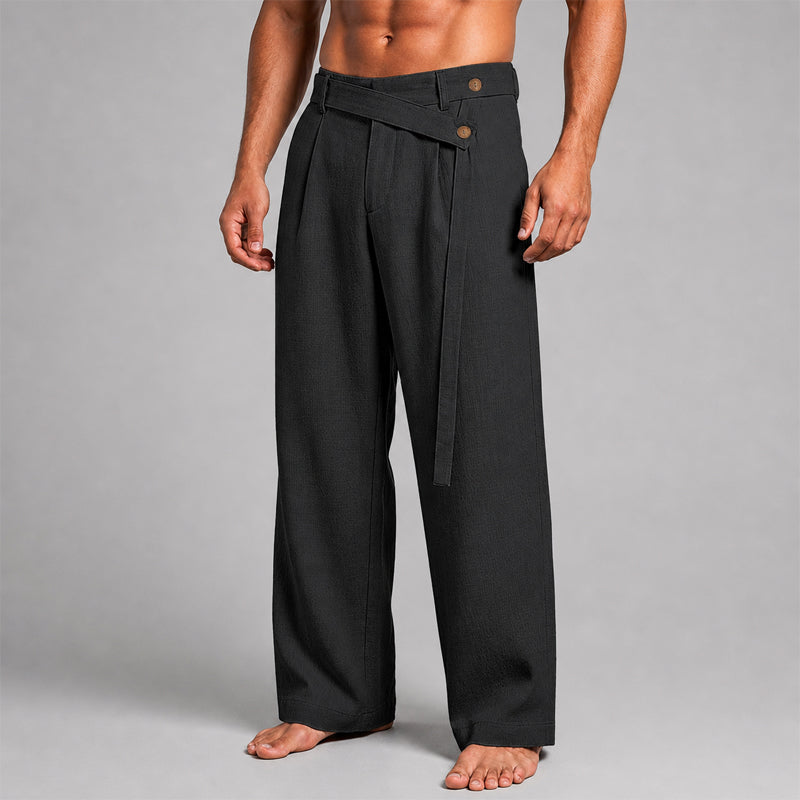 Christian - Men’s Relaxed Wrap Waist Wide-Leg Pants
