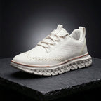 Cooper - Textured Leather Dress Sneakers with Cushioned Sole