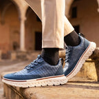 Cooper - Textured Leather Dress Sneakers with Cushioned Sole