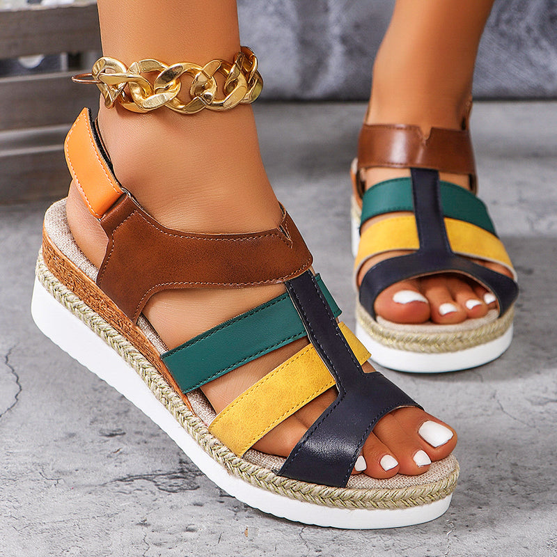 Dahlia - Women’s Comfortable Strappy Wedge Sandals