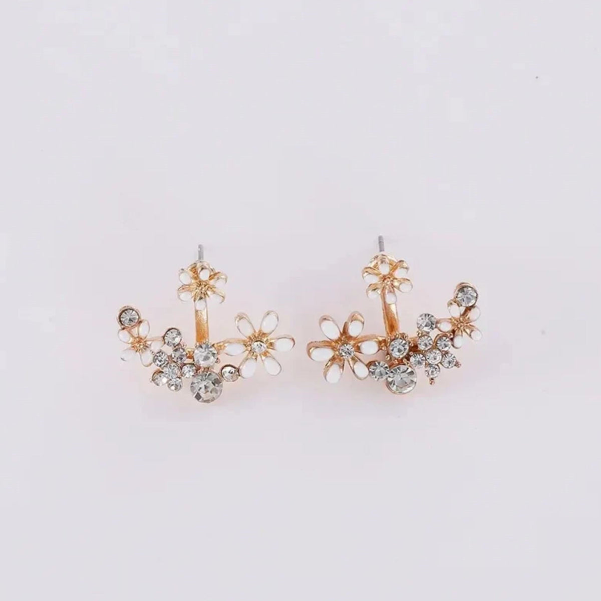 Daisy - Women’s Floral Gemstone Ear Cuff Earrings