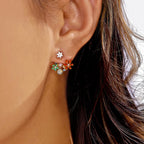 Daisy - Women’s Floral Gemstone Ear Cuff Earrings