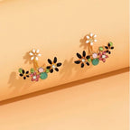 Daisy - Women’s Floral Gemstone Ear Cuff Earrings