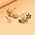 Daisy - Women’s Floral Gemstone Ear Cuff Earrings