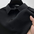 Derek - Men's Textured Snap-Button Polo