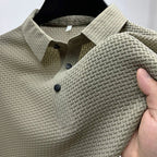 Derek - Men's Textured Snap-Button Polo