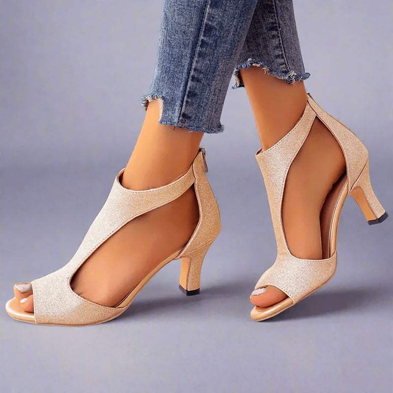Diana - Women’s Elegant Cutout Heeled Sandals